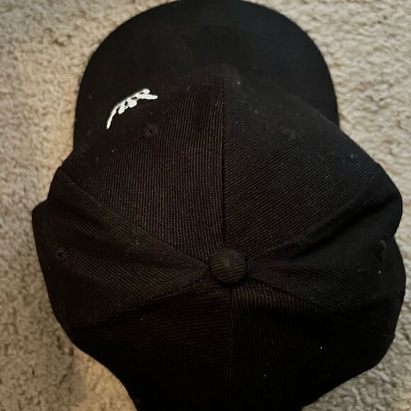 All black NWOT black skater hat with skull fingers rock on - Picture 3 of 8